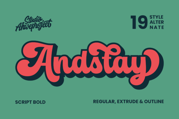 Andstay: A Handwritten Font with Bold Retro Personality