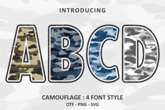 Camouflage: A Bold Military Font for Commanding Designs