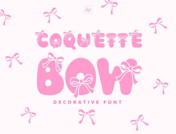 Coquette Bow: A Whimsical Typeface for Playful, Girly Designs