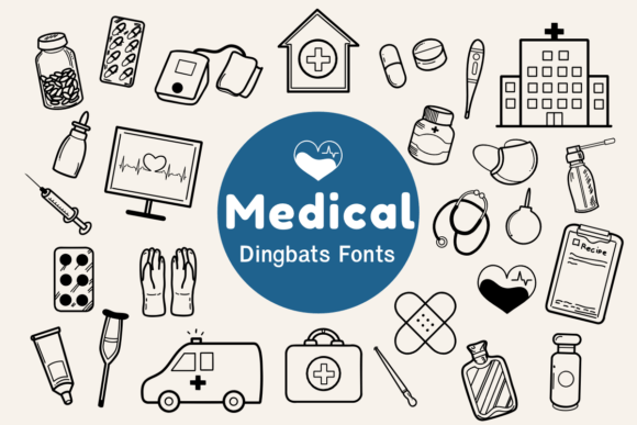Medical: A Sketched Dingbats Font for Authentic Design