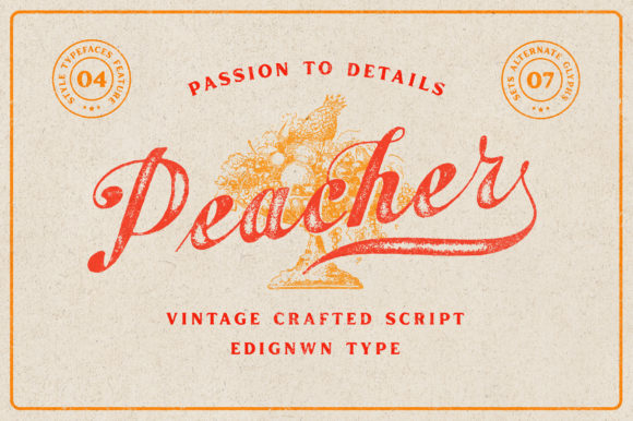 Peacher: The Retro Cursive Font That Brings Instant Charm