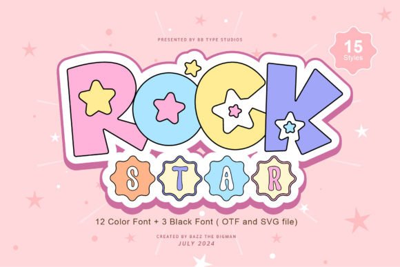 Rock Star: A Celestial Font for Playful, Standout Designs