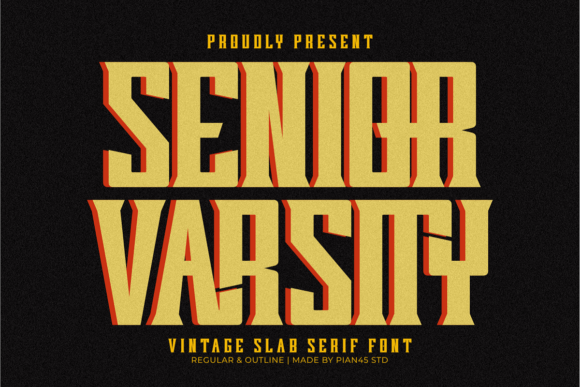 Senior Varsity: The Vintage Slab Serif for Bold Branding