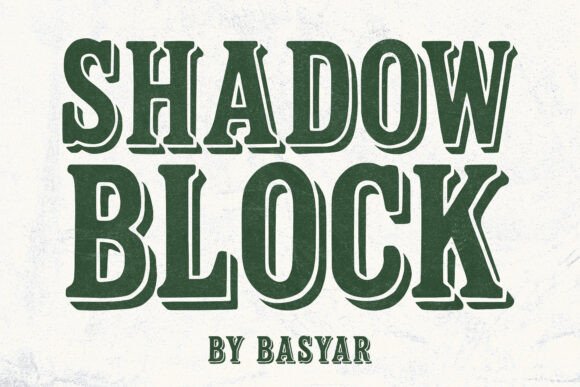 Shadow Block: A Bold Typeface for Vintage Branding