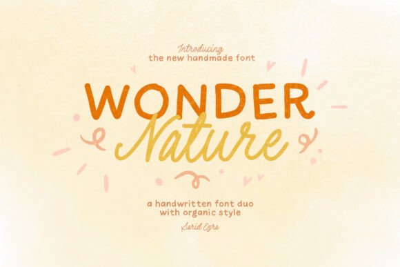 Wonder Nature: A Font Duo That Brings Handcrafted Warmth to Every Design